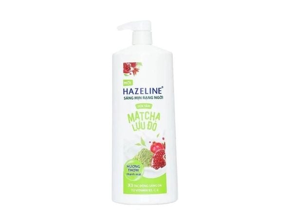 Sữa tắm sáng da matcha lựu đỏ Hazaline