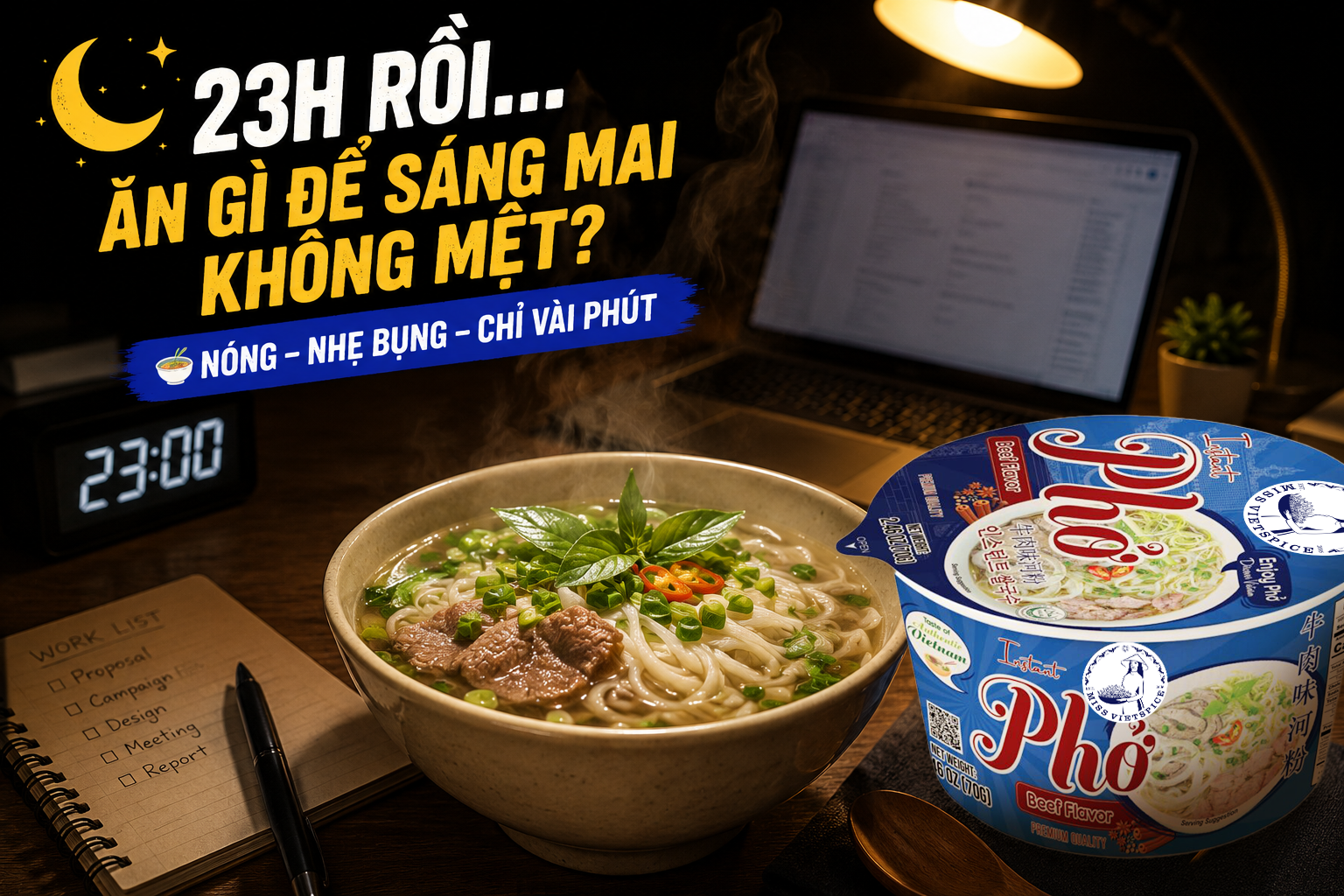 ĂN ĐÊM GÌ NGON, NHẸ BỤNG, KHÔNG LO MỆT MỎI SÁNG HÔM SAU?