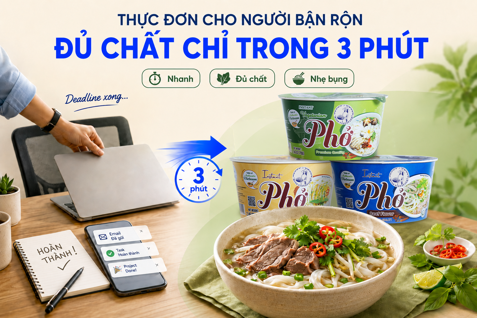 THỰC ĐƠN CHO NGƯỜI BẬN RỘN: TOP MÓN ĂN TIỆN LỢI ĐỦ CHẤT