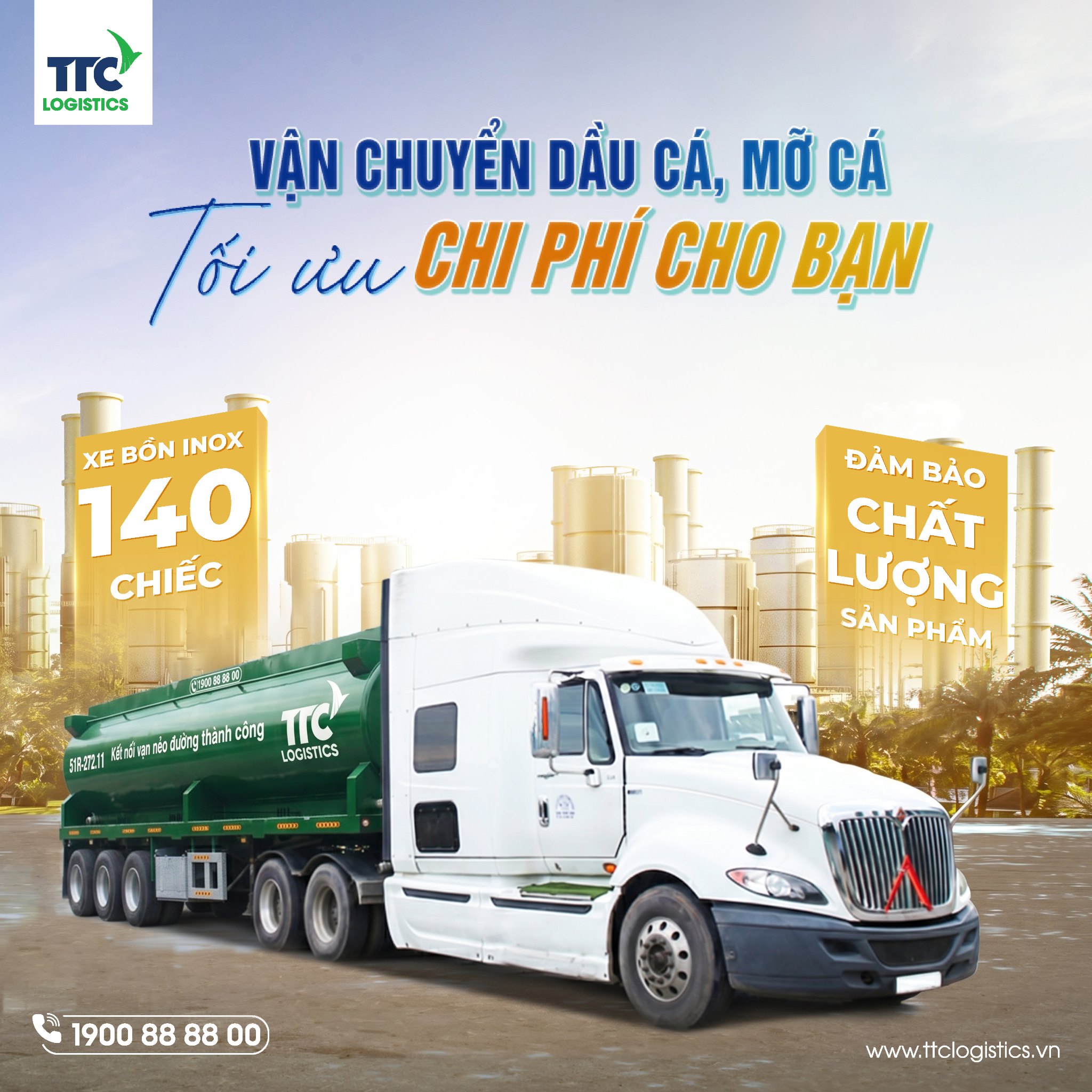 Dịch vụ vận chuyển dầu cá, mỡ cá tại TTC Logistics