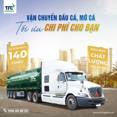 Dịch vụ vận chuyển dầu cá, mỡ cá tại TTC Logistics