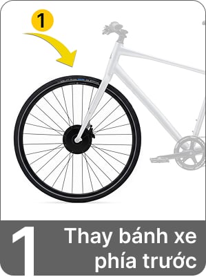 Thay bánh xe phía trước
