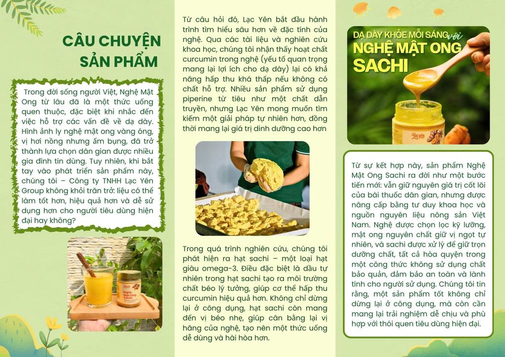 Câu chuyện sản phẩm NGHỆ MẬT ONG SACHI