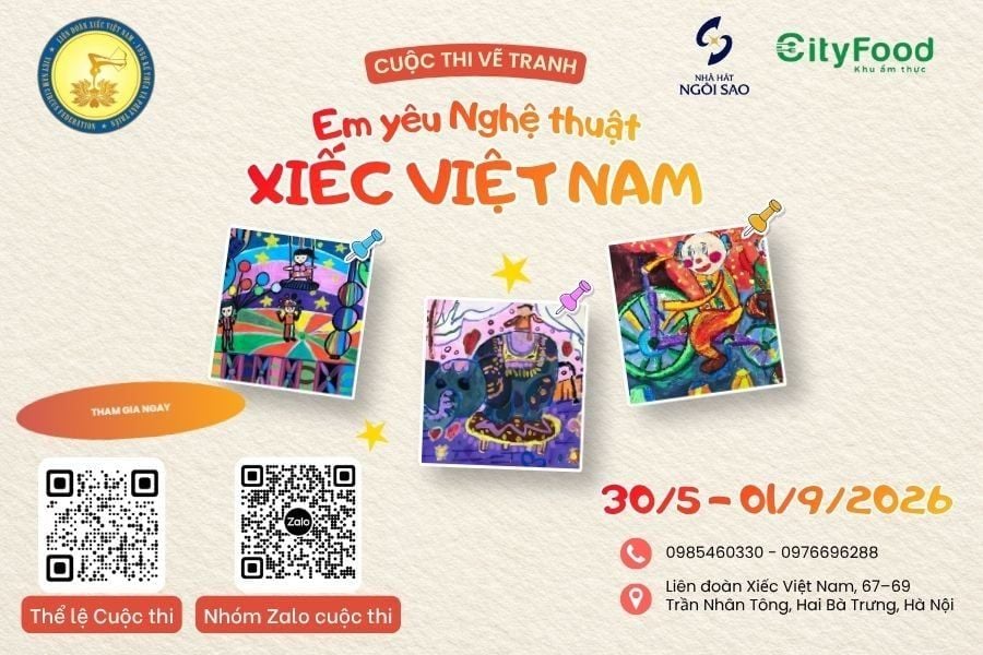 PHÁT ĐỘNG CUỘC THI VẼ TRANH THIẾU NHI “EM YÊU NGHỆ THUẬT XIẾC VIỆT NAM” 2026