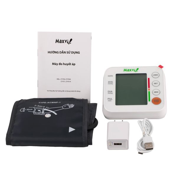 Máy đo huyết áp bắp tay Maxvi LT-P31 có giọng nói tiếng Việt to rõ dùng sạc điện thoại hoặc pin