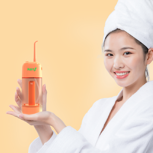 Máy tăm nước không dùng điện Maxvi G3 cơ chế bơm tay tạo áp suất bình chứa 120ml
