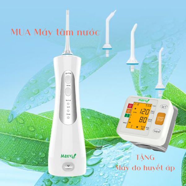 Mua máy tăm nước tặng máy đo huyết áp