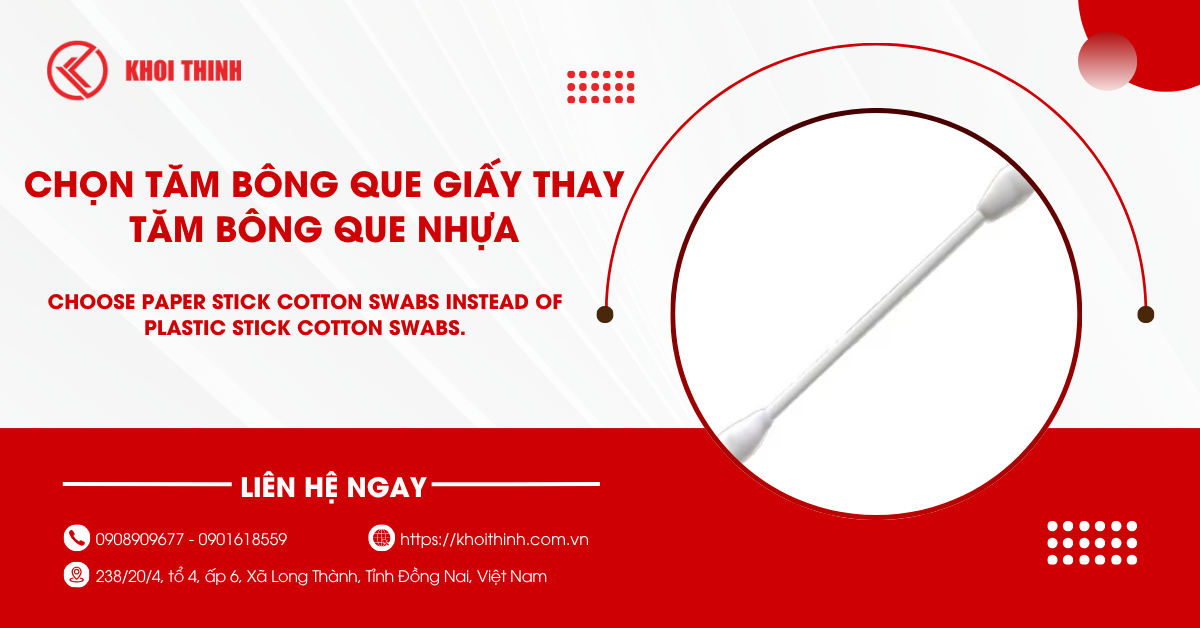 Có nên chọn tăm bông que giấy thay tăm bông que nhựa?