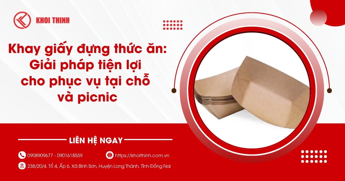 Khay giấy đựng thức ăn: Giải pháp tiện lợi phục vụ tại chỗ và picnic