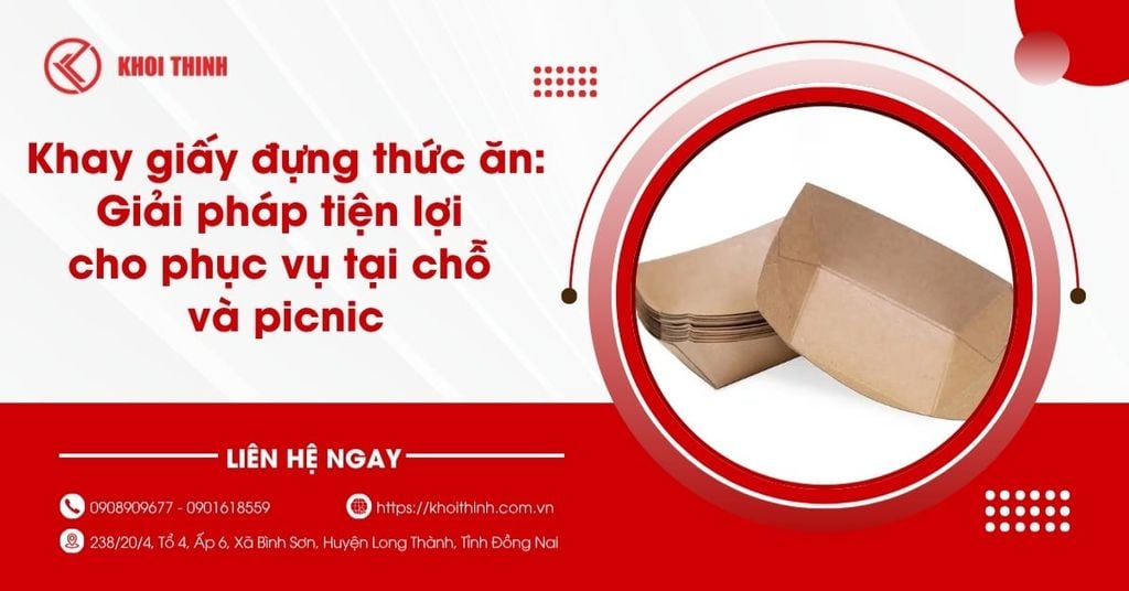 Khay giấy đựng thức ăn: Giải pháp tiện lợi phục vụ tại chỗ và picnic