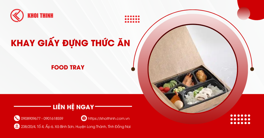 Khay giấy đựng thức ăn: Giải pháp tiện lợi, đẹp và thân thiện môi trường