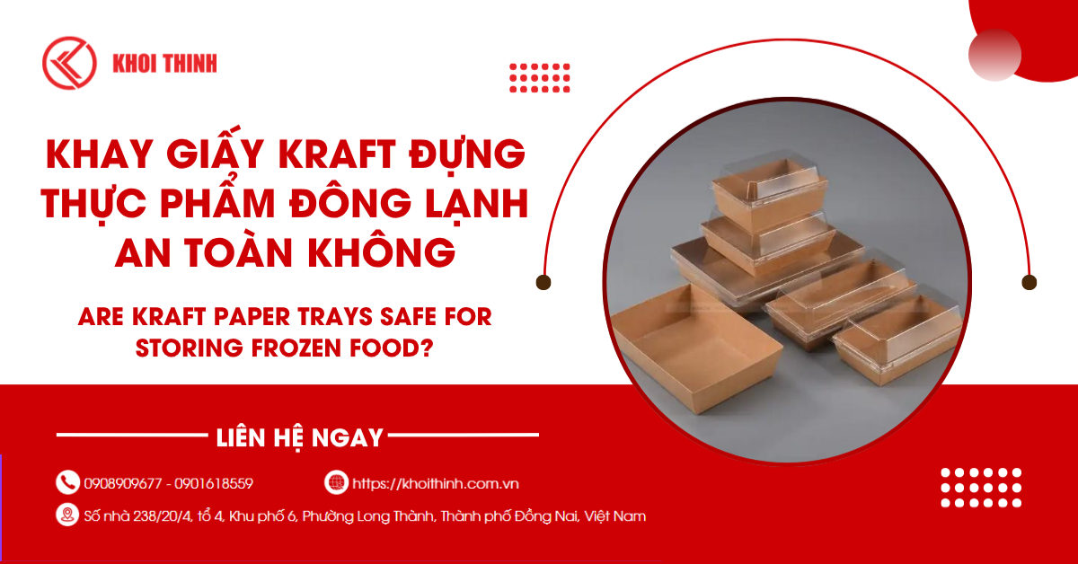 Khay giấy Kraft đựng thực phẩm đông lạnh an toàn không?