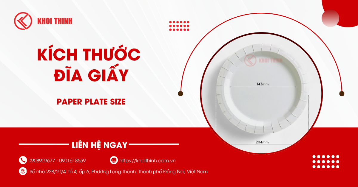 Kích thước đĩa giấy bao nhiêu cm? Gợi ý chọn đúng theo từng món ăn