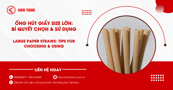 Ống hút giấy size lớn: Bí quyết chọn & sử dụng hiệu quả cho trà sữa