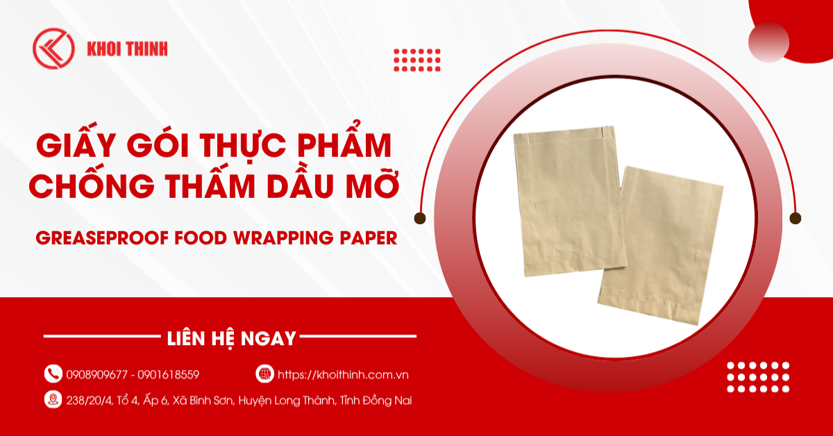 Giấy gói thực phẩm chống thấm dầu mỡ và thân thiện môi trường