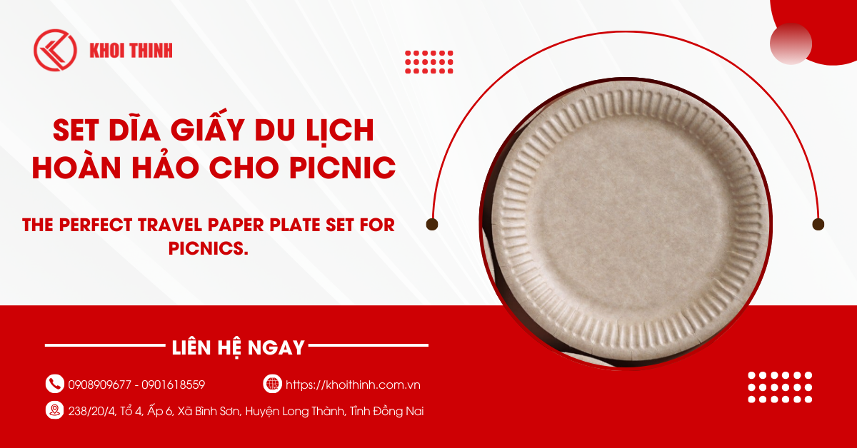 Set dĩa giấy du lịch hoàn hảo cho picnic, camping và dã ngoại