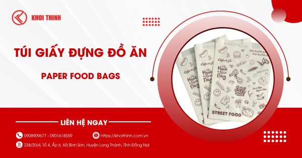 Túi giấy đựng đồ ăn lựa chọn thông minh cho quán takeaway hiện đại