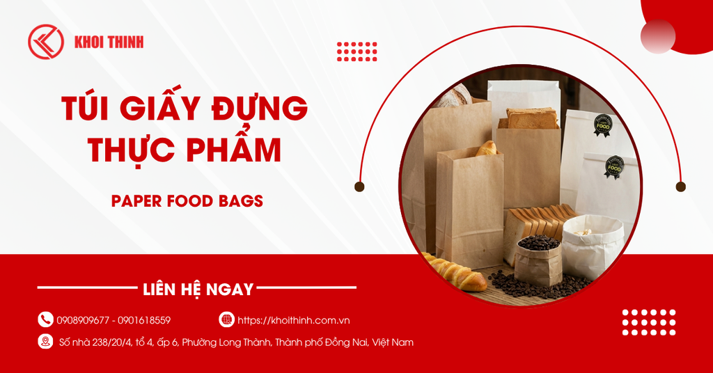 Túi giấy đựng thực phẩm là gì? Các loại phổ biến, ứng dụng và xu hướng 2026