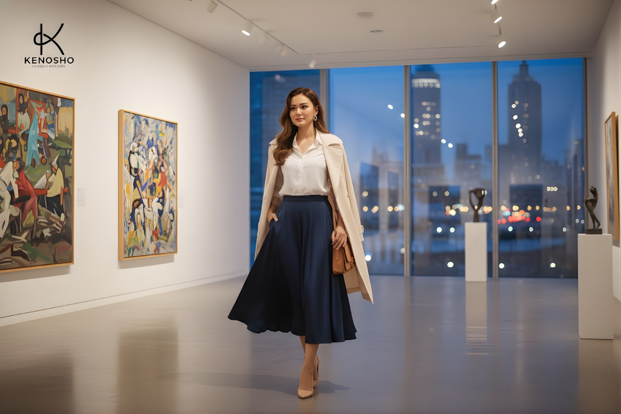 Chân Váy Xòe (Flared Skirt): Mẹo Chọn Chiều Dài Giúp Chân Thon Dài Hơn