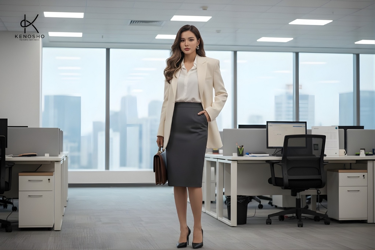 Chân Váy Công Sở Nữ: 5 Chất Liệu Đứng Dáng, Chống Nhăn Được Ưa Chuộng Nhất