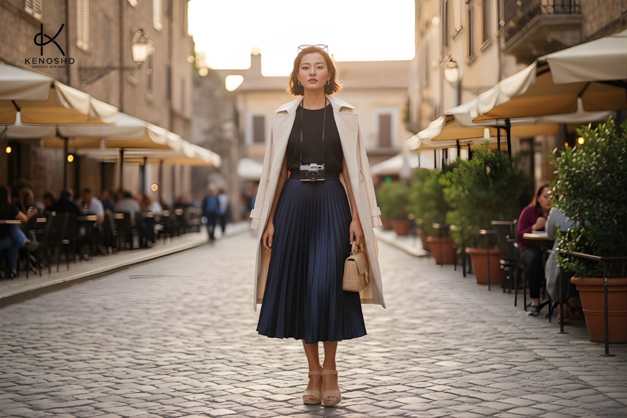 Chân Váy Xếp Ly (Pleated Skirt): Phối Với Áo Thun Hay Áo Sơ Mi Sành Điệu Hơn?