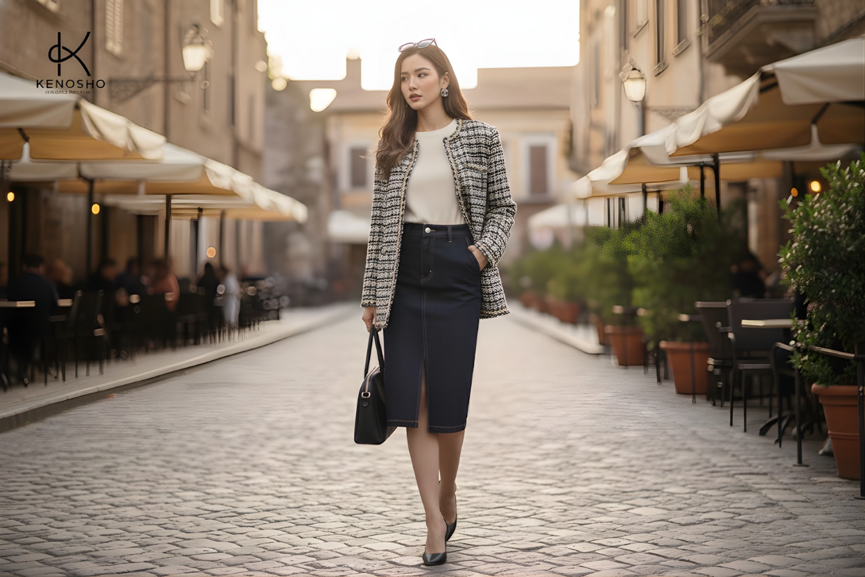 Chân Váy Bút Chì Phối Blazer: Outfit Quyền Lực Cho Mọi Cuộc Họp