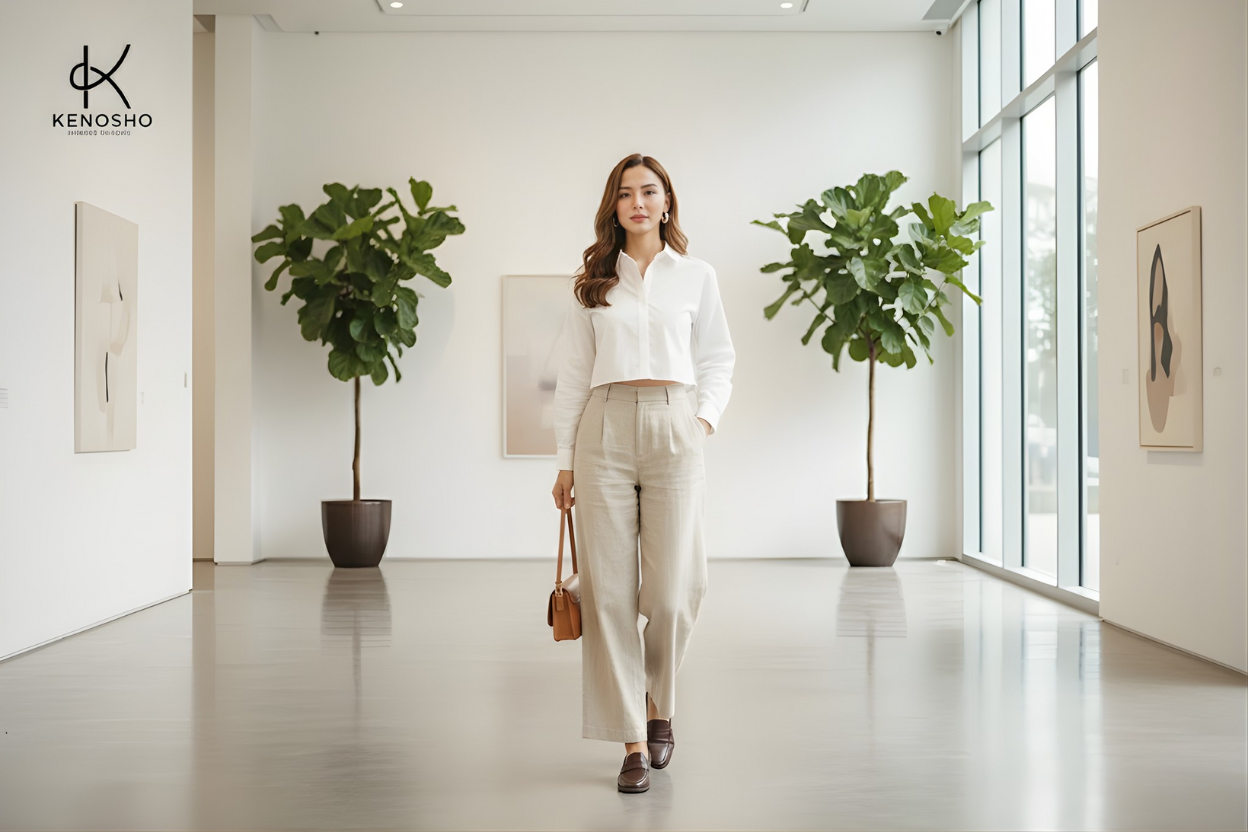 Áo Croptop Sơ Mi (Crop Shirt): Thanh Lịch và Phá Cách