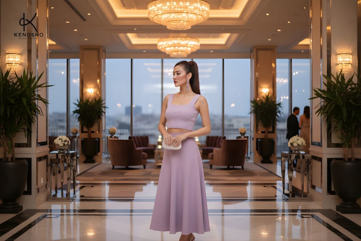 Phối Áo Croptop Theo Màu Pantone 2026: Lavender Aura