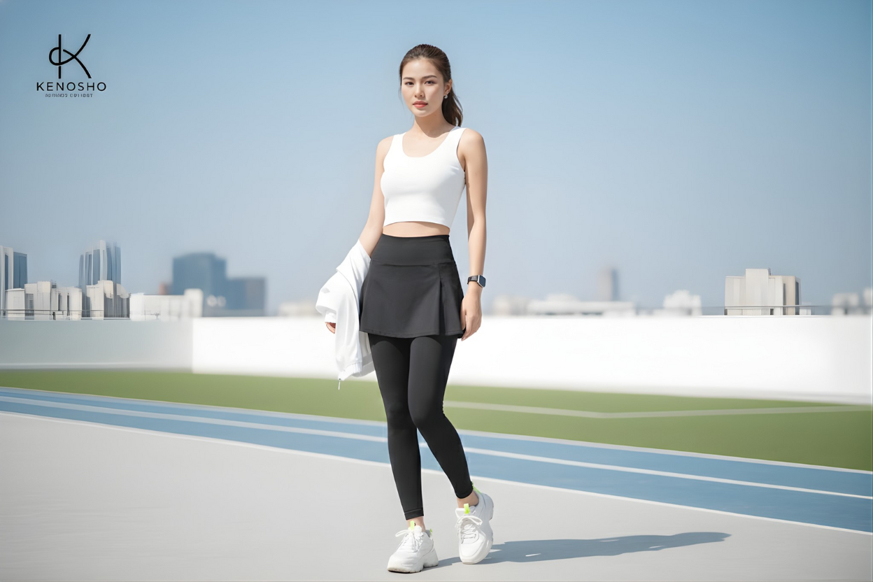 Phong cách Áo Croptop Athleisure: Năng động với Leggings và Skorts