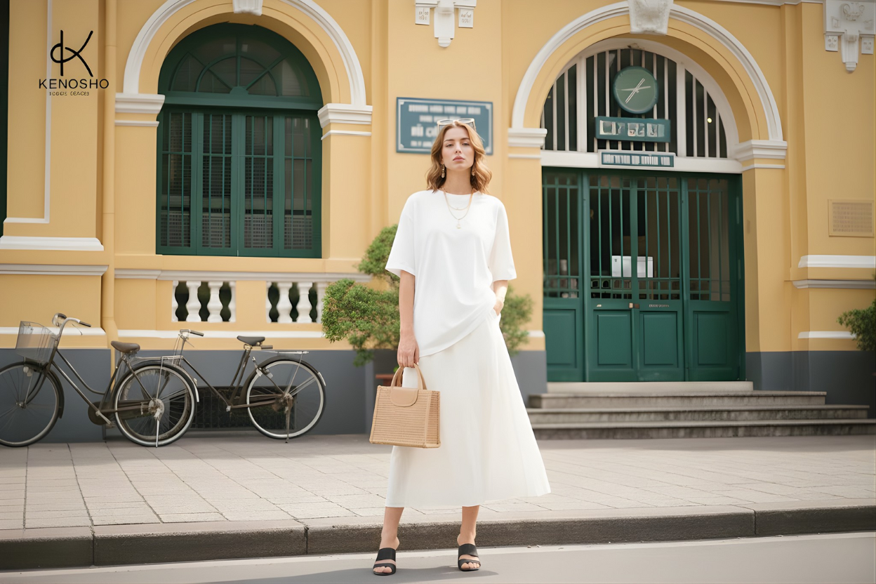 Áo Thun Oversized Dáng Rộng: Mẹo Mặc Đẹp Không Bị “Nuốt” Dáng