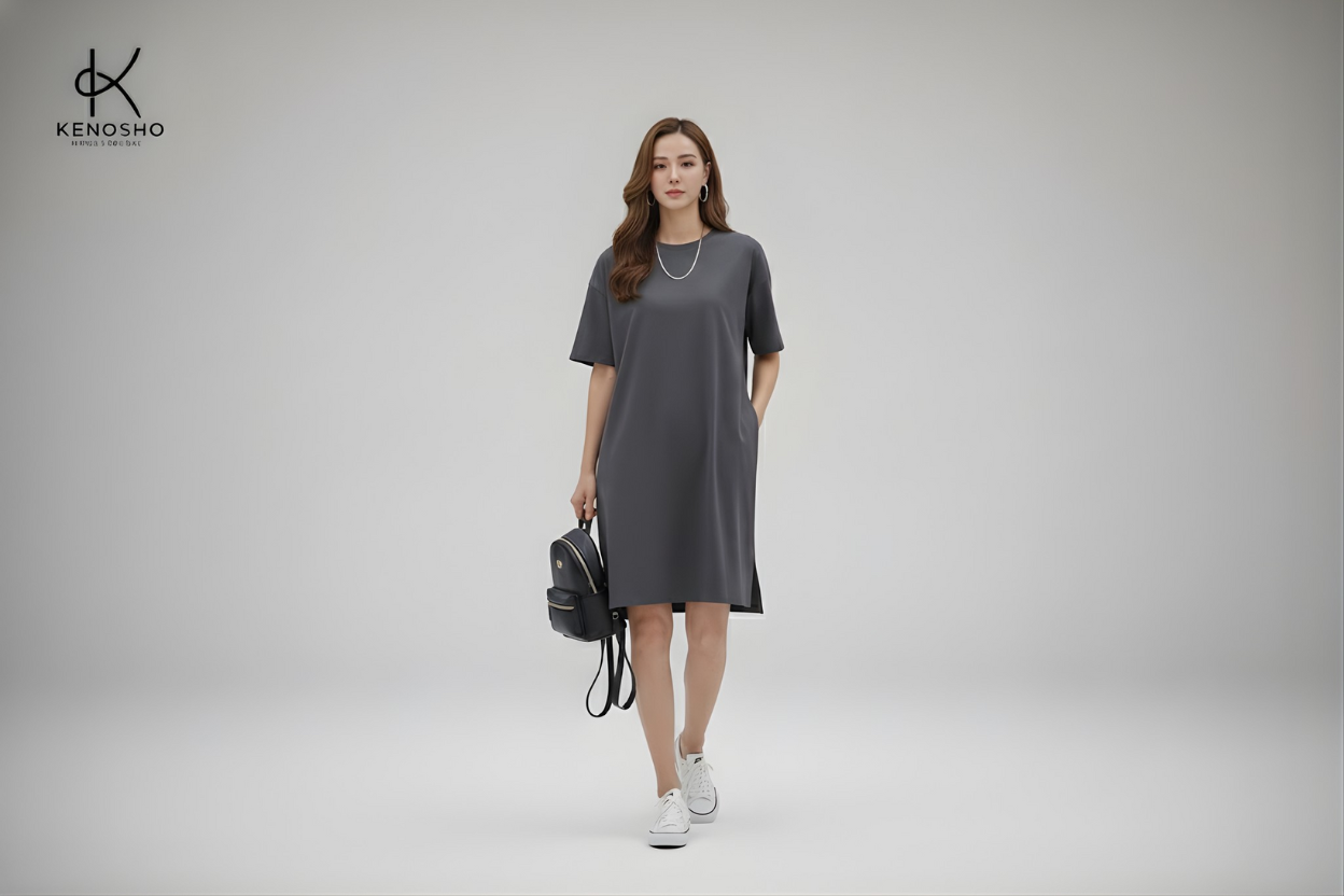 Áo Thun Dáng Dài (Longline T-shirt): Mẹo mặc như Váy (T-shirt Dress)