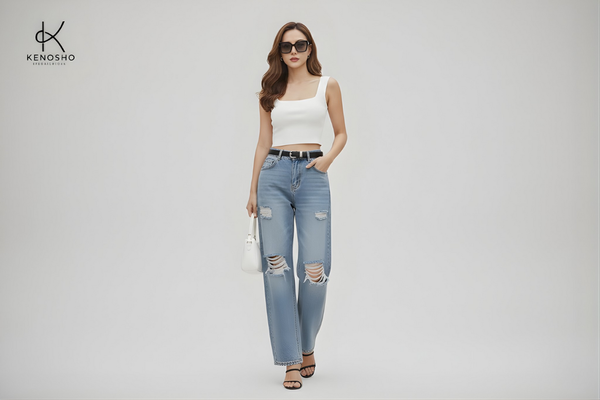 DIY Jeans tại Nhà: Cắt Gấu, Làm Rách & Tái Chế Denim Không Cần Khéo Tay