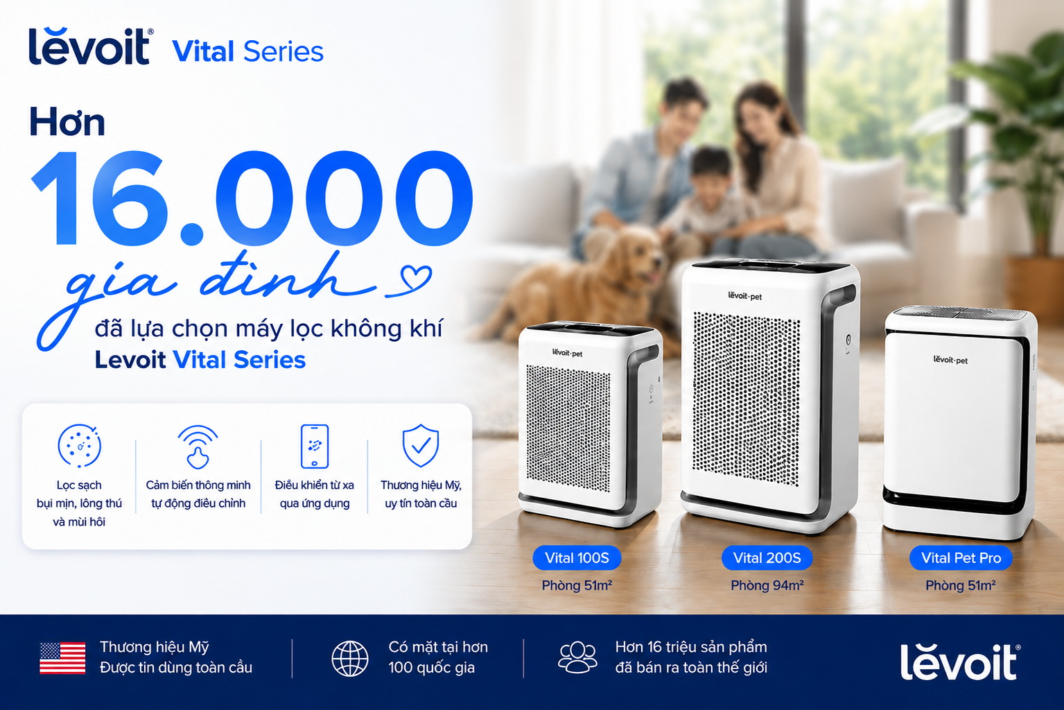 Hơn 16.000 lượt bán: Vì sao Levoit Vital Series được nhiều gia đình Việt lựa chọn?