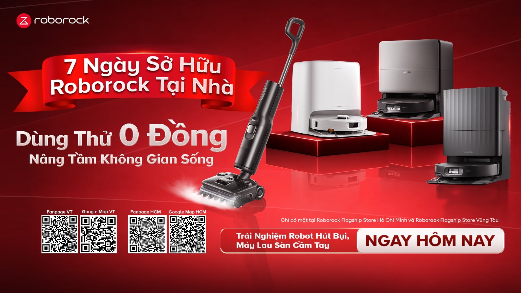 Đặc quyền 7 ngày sở hữu Roborock tại nhà hoàn toàn miễn phí – Làm sạch thông minh, nâng tầm không gian sống