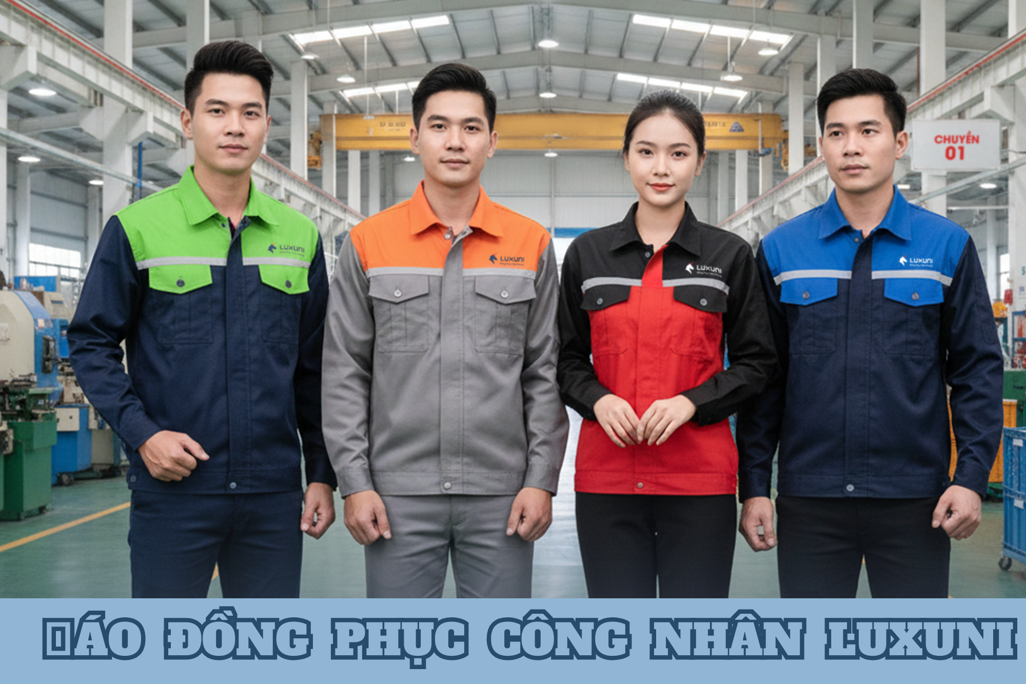 Áo đồng phục công nhân Luxuni - Bền đẹp, chuẩn chất lượng cho mọi công trình