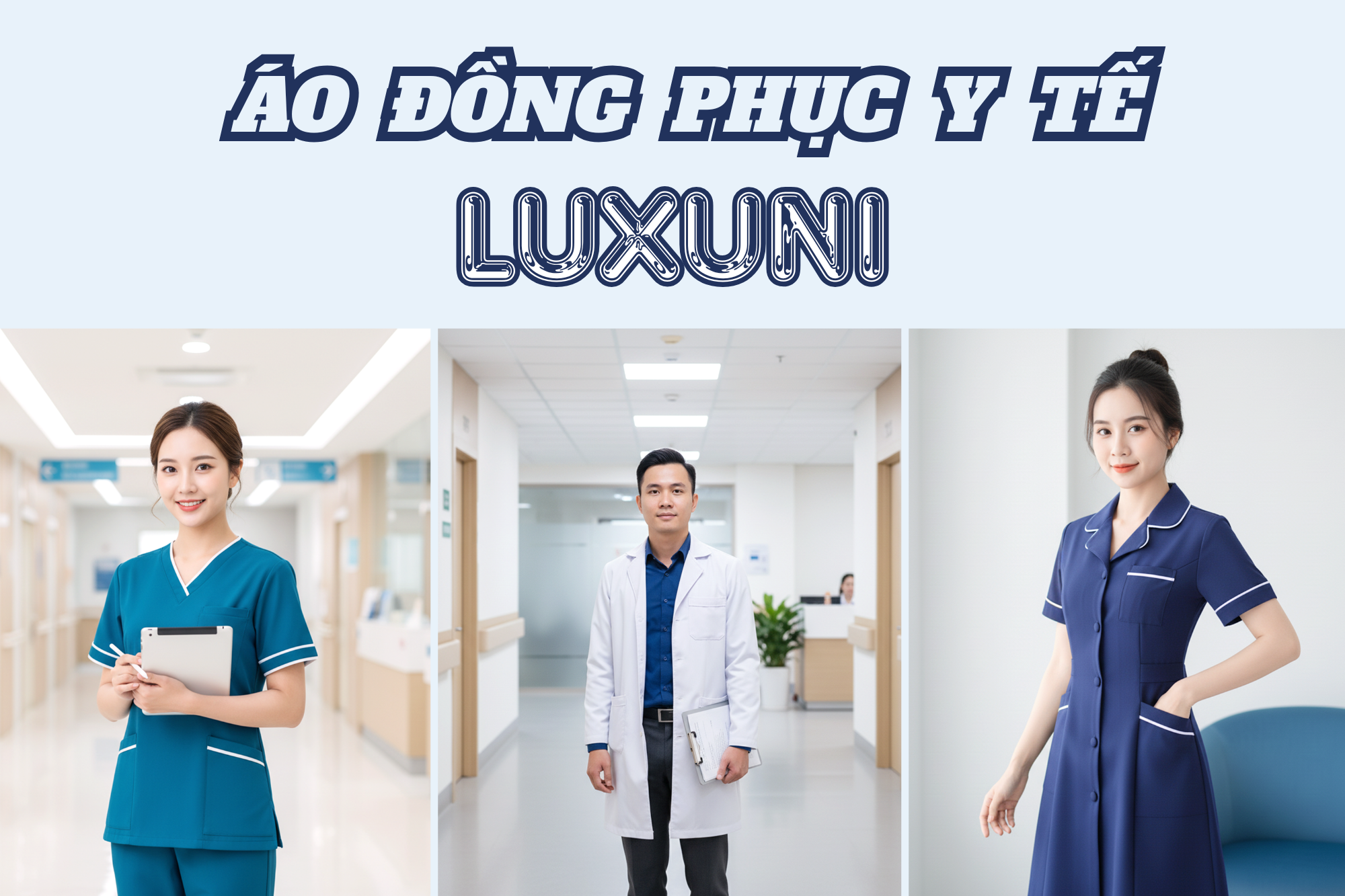 Áo đồng phục y tế Luxuni - Chuẩn chất lượng, chuyên nghiệp cho bệnh viện và phòng khám