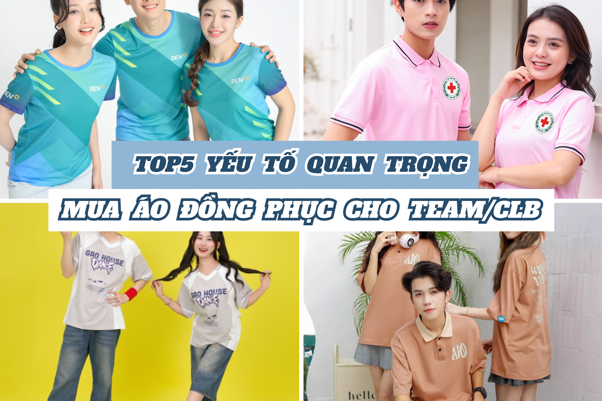 Top5 yếu tố quan trọng khi mua áo đồng phục cho team/CLB