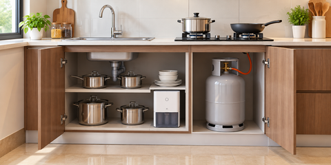 Vị Trí Đặt Bình Gas An Toàn: Nên Đặt Bình Gas Ở Đâu Trong Bếp?