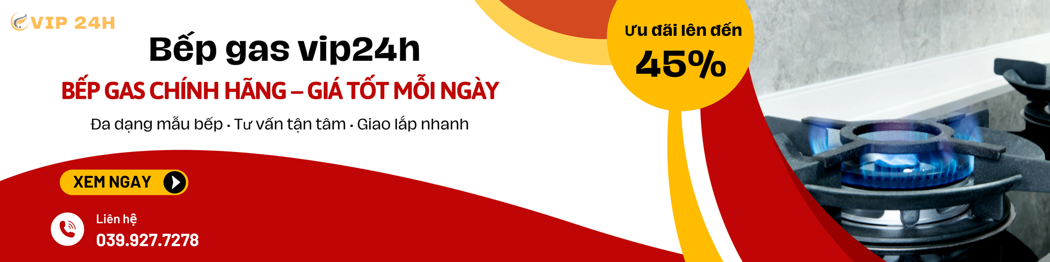 Bếp Gas Vip24h - Gian Bếp Hiện Đại