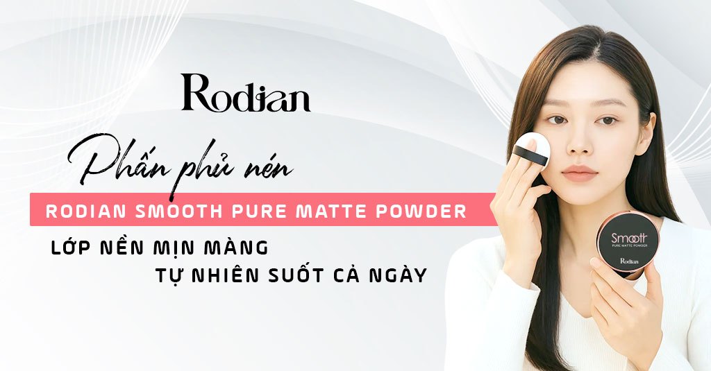 Phấn Phủ Nén Rodian Smooth Pure Matte Powder – Lớp Nền Mịn Màng, Tự Nhiên Suốt Cả Ngày