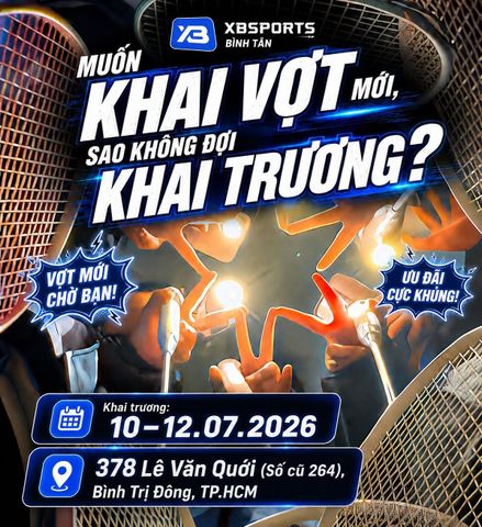 Danh Sách 54 Cây Vợt Sale Cực Sốc Tại Soft Opening XBSports Bình Tân — Giảm Đến 40%