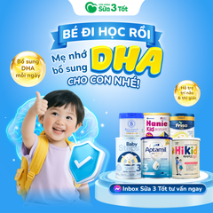 BÉ ĐI HỌC RỒI – MẸ NHỚ BỔ SUNG DHA CHO CON NHÉ! 🧠✨