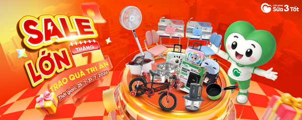 🚨 SALE LỚN NHẤT THÁNG 7 - TRAO QUÀ TRI ÂN: 1.000 phần quà miễn phí và cơn lốc siêu sale đến 50% chính thức đổ bộ!