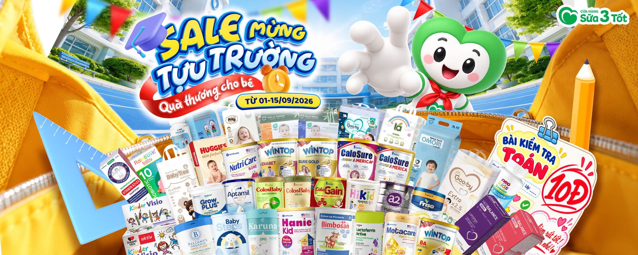 🔔 SALE MỪNG TỰU TRƯỜNG – QUÀ THƯƠNG CHO BÉ 🎒✨