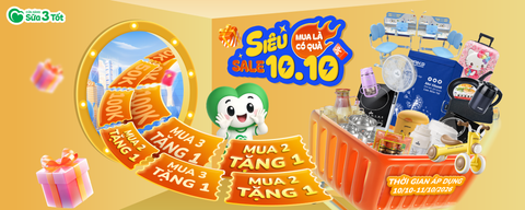 🎉 [10.10 - 11.10] SIÊU SALE NGÀY ĐÔI - MUA LÀ CÓ QUÀ + CƠ HỘI RINH DEAL MUA 2 TẶNG 1 + TRÚNG  QUÀ ĐẾN 1.500.000Đ