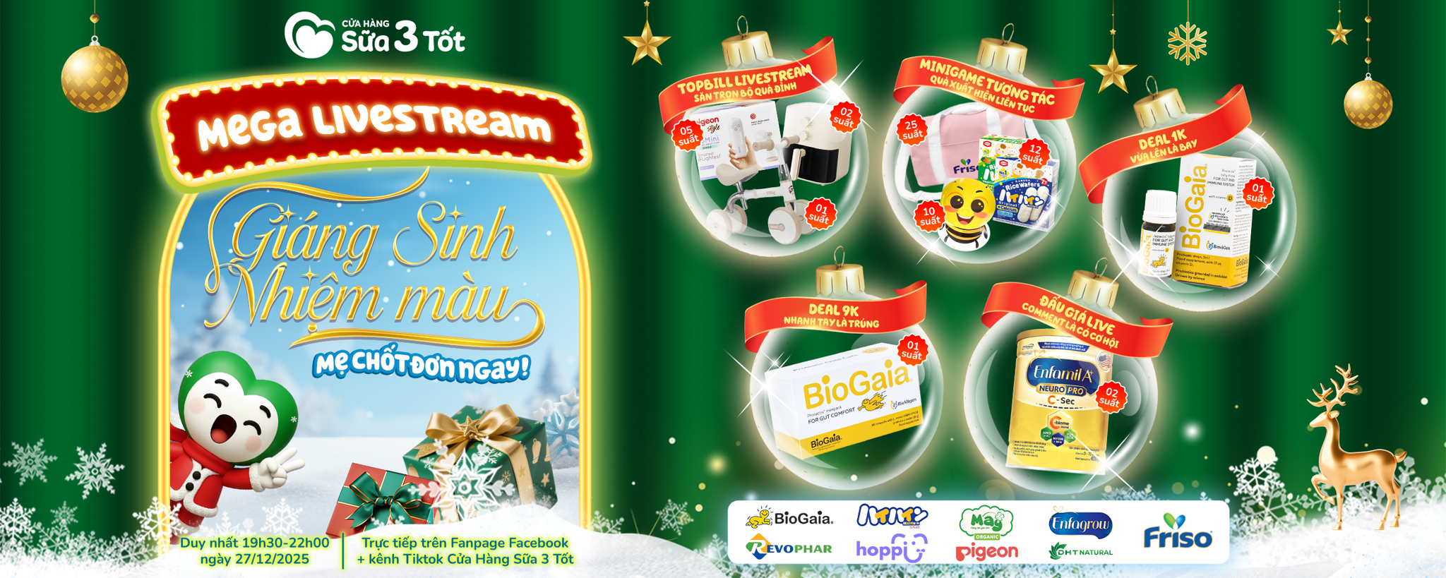 🎄✨ MEGA LIVESTREAM GIÁNG SINH NHIỆM MÀU – MẸ ƠI CHỐT ĐƠN NGAY! ✨🎄