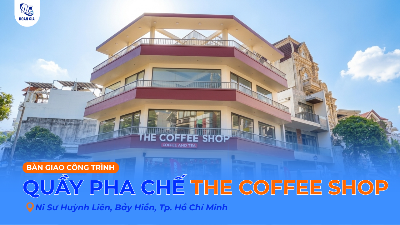 THIẾT KẾ VÀ THI CÔNG QUẦY PHA CHẾ INOX CHO THE COFFEE SHOP