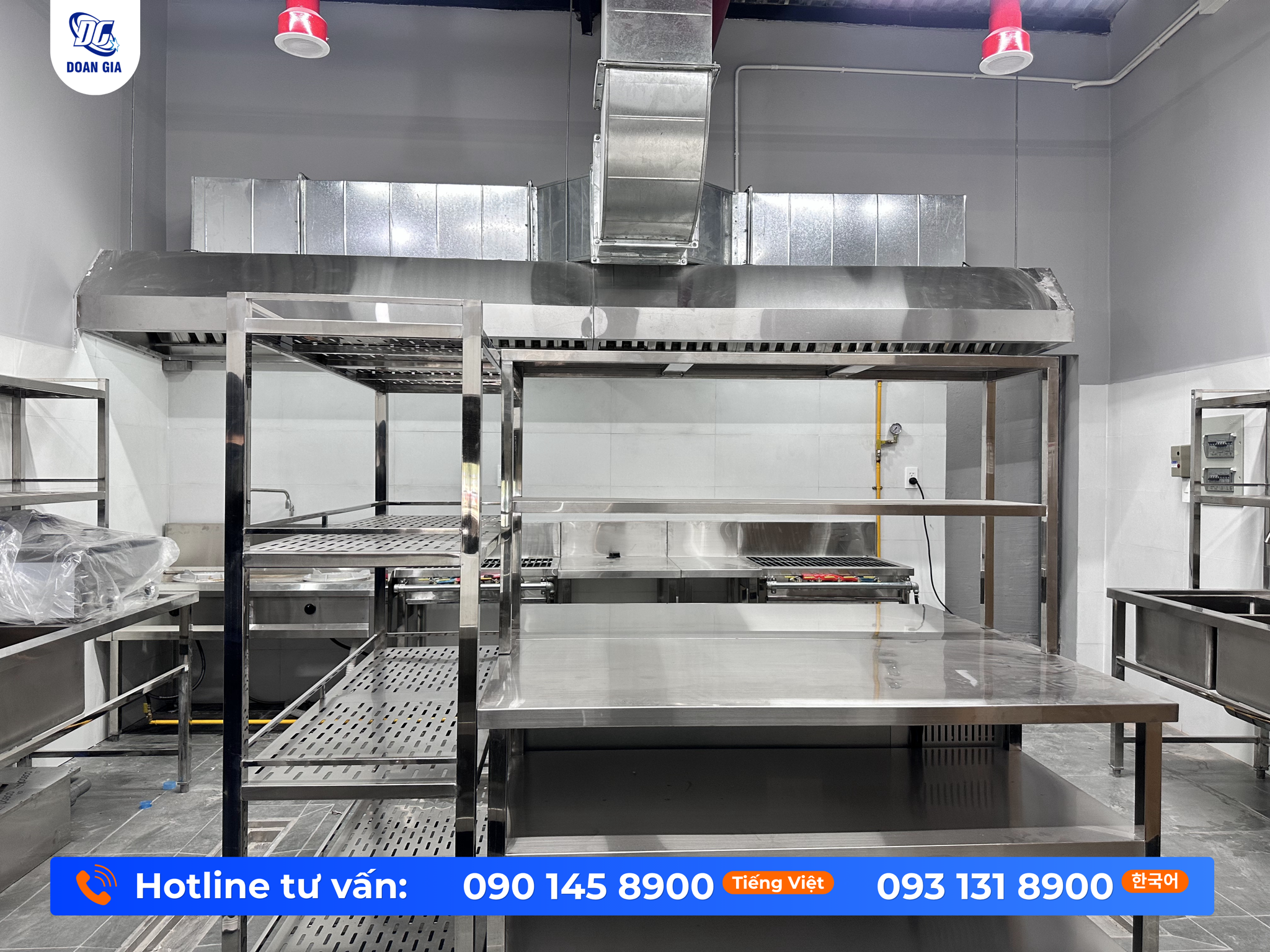 thi công bếp công nghiệp nhà hàng