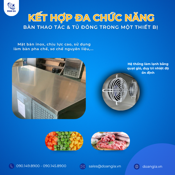 tủ bàn chặt inox công nghiệp
