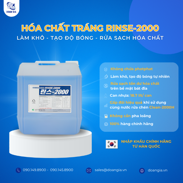 hóa chất tráng cho máy rửa chén